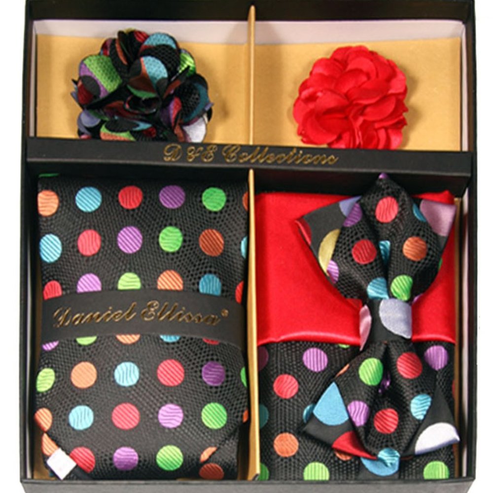 Daniel Ellissa Polkadot Bow & Neck Tie 6 Set - Picture 5 of 6